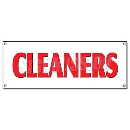 Signmission CLEANERS BANNER SIGN laundry dry cleaning shirts pressed draped cleaned B-Cleaners